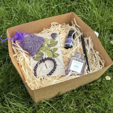 Lavender and amethyst gift box