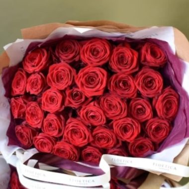 50 Red Roses (30 Roses pictured)