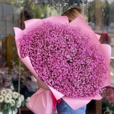 Beautiful large gypsophila bouquet