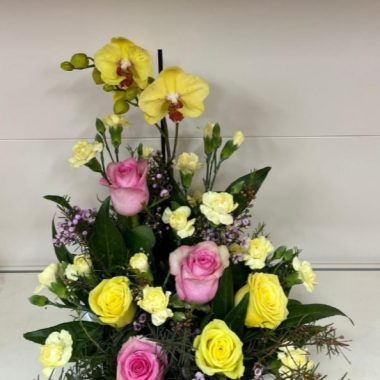 Rose and Orchid arrangement